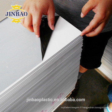 JINBAO 1220 * 2440mm 3mm couleur pvc panneaux rigides feuille rigide 1.45